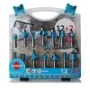 LEMAN - Coffret 12+2 Mèches De Défonceuse (Diamètre De Queue : 8mm) -Outils Maison Magasin CADDIE 1 1