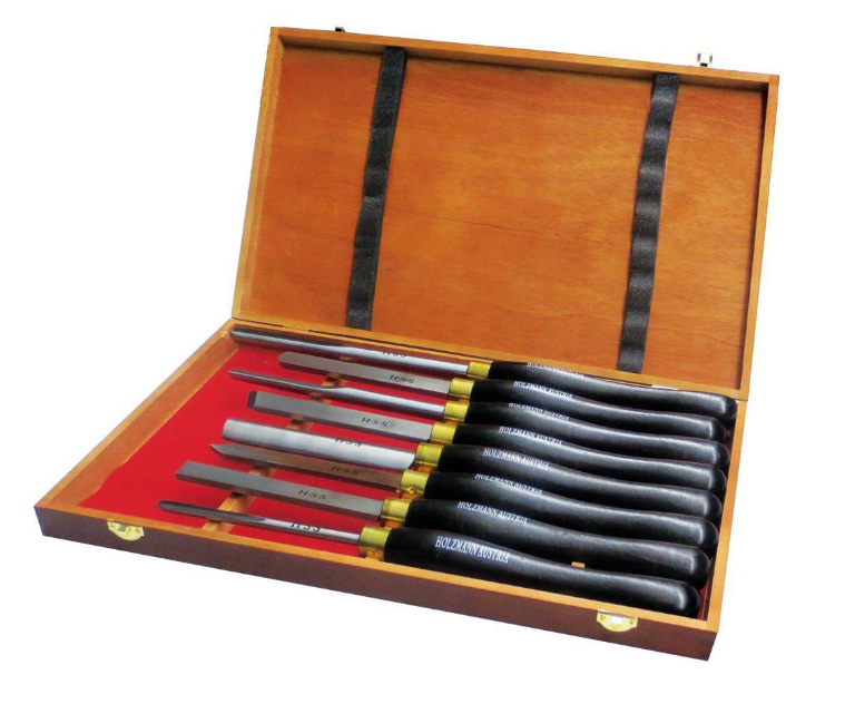 HOLZMANN - H8TLGN - Coffret De 8 Outils De Tournage Pro Acier HSS 3 HOLZMANN - H8TLGN - Coffret De 8 Outils De Tournage Pro Acier HSS