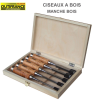 OUTIFRANCE - Coffret De 5 Ciseaux à Bois Qualité Professionnelle 8 / 10 / 12 / 15 / 20 Mm