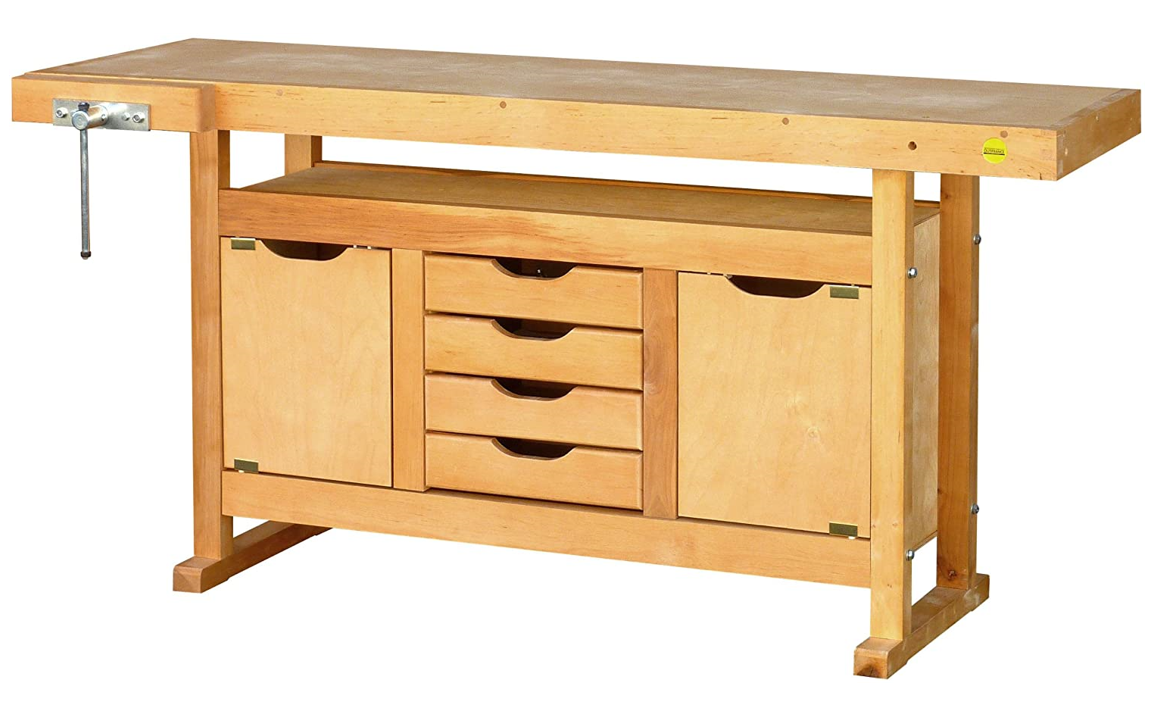 OUTIFRANCE - 0013115 Etabli Bois à Caisson 1500x500 Mm - 2 Portes / 4 Tiroirs 3 OUTIFRANCE - 0013115 Etabli Bois à Caisson 1500x500 Mm - 2 Portes / 4 Tiroirs