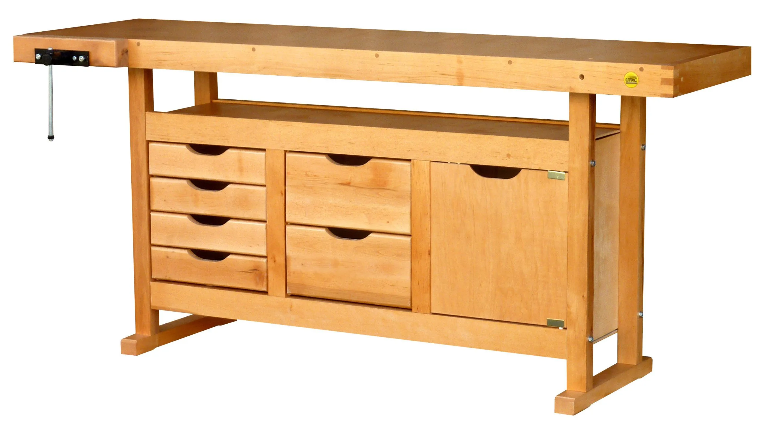 OUTIFRANCE - 0013117 Etabli Bois Menuisier à Caisson 1750x500 Mm - 1 Porte / 6 Tiroirs 3 OUTIFRANCE - 0013117 Etabli Bois Menuisier à Caisson 1750x500 Mm - 1 Porte / 6 Tiroirs