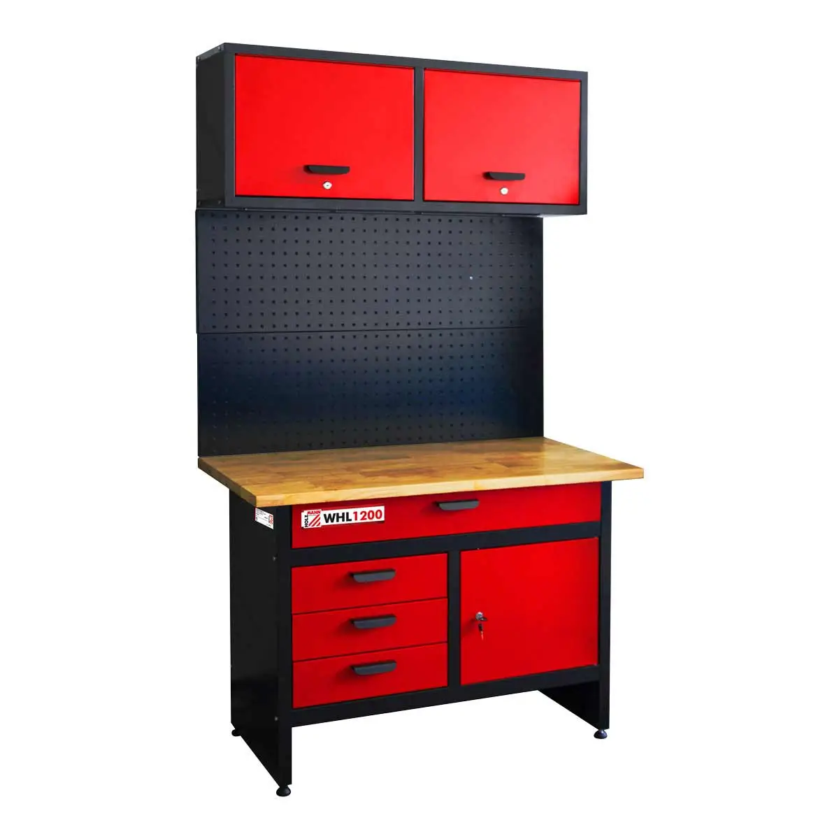 HOLZMANN - WHL1200 - Établi Métallique Avec Armoire Murale Et Panneau Perforé 4 HOLZMANN - WHL1200 - Établi Métallique Avec Armoire Murale Et Panneau Perforé – Image 2