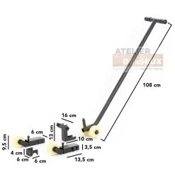 HOLZMANN - UFE450 Kit De Déplacement à Roulettes Pour Machines -Outils Maison Magasin HOLZMANN UFE450 Kit de deplacement a roulettes pour mach