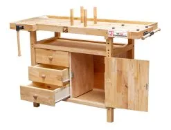 HOLZMANN - WB138C - Établi En Bois Massif Longueur De 1380 Mm Avec 3 Tiroirs 6 HOLZMANN - WB138C - Établi En Bois Massif Longueur De 1380 Mm Avec 3 Tiroirs -Outils Maison Magasin HOLZMANN WB138C etabli en bois massif longueur de 1380 m 3