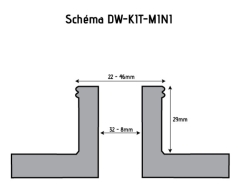 HOLZPROFI - DW-KIT-MINI Coffret Mandrin 4 Mors ø 70 Mm + Bague 1" X 8 TPI à M33 X 3,5 Mm -Outils Maison Magasin HOLZPROFI Coffret mandrin o70mm DW KIT MINI 4
