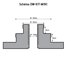 HOLZPROFI - DW-KIT-MINI Coffret Mandrin 4 Mors ø 70 Mm + Bague 1" X 8 TPI à M33 X 3,5 Mm -Outils Maison Magasin HOLZPROFI Coffret mandrin o70mm DW KIT MINI 5