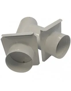 HOLZPROFI - Tuyau De Bifurcation Avec Tirette D’obturation Ø Départ 120 Mm / Ø Sortie 120/120 Mm