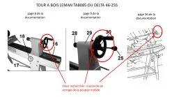 LEMAN - Volant De Réglage En Plastique De La Contre-pointe Pour TAB085 -Outils Maison Magasin LEMAN Volant de reglage en plastique de la contre pointe
