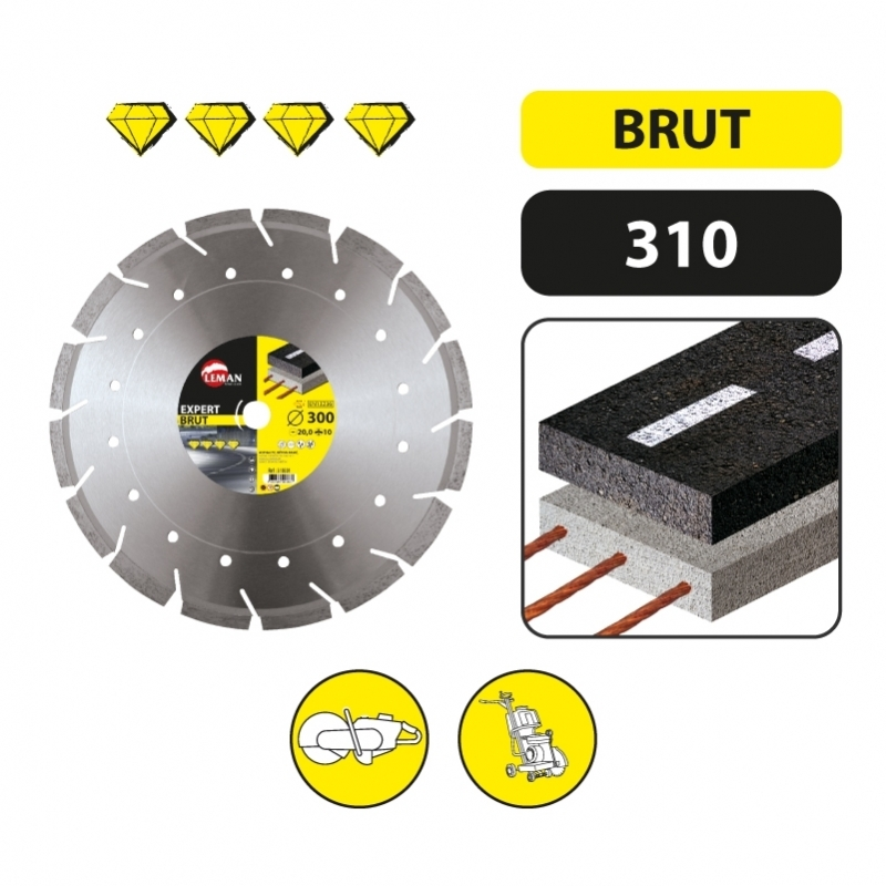 LEMAN - 310 - Disque Diamant Segments Asphalte, Béton Armé 3 LEMAN - 310 - Disque Diamant Segments Asphalte, Béton Armé