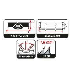 PEUGEOT -ENERGYSAW-600 Scie à Onglet Manuelle 3 Sec - 600mm Avec Embase Bois MDF Et Table ABS 12 PEUGEOT -ENERGYSAW-600 Scie à Onglet Manuelle 3 Sec - 600mm Avec Embase Bois MDF Et Table ABS -Outils Maison Magasin PEUGEOT ENERGYSAW 600 Scie a onglet manuelle 3 sec 600mm 4