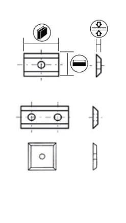 LEMAN Plaquettes Réversibles Au Carbure -45° (Boîte De 10)