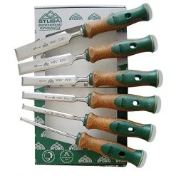 STUBAI - Jeu De Ciseaux à Bois Modèle Suédois - Différentes Largeurs - 4 à 6 Ciseaux