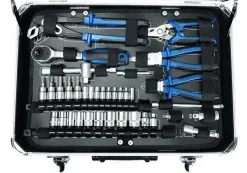 SCHEPPACH - TB150 - Malette à Outils - 101 Outils En Chrome Vanadium -Outils Maison Magasin TB150 cle a cliquet