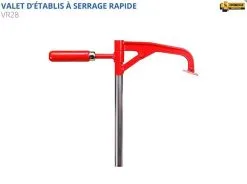 ETABLIS FRANCOIS - VR28 - Valet D'établi à Serrage Rapide - Diamètre 28 Mm 5 ETABLIS FRANCOIS - VR28 - Valet D'établi à Serrage Rapide - Diamètre 28 Mm -Outils Maison Magasin VR28 Valet d etabli a poignee de serrage rapide Etablis
