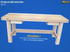 ETABLIS FRANCOIS ÉTABLIS FRANÇOIS - MCN Etabli Mécanicien De Qualité Professionnelle Avec Largeur Plateau 700 Mm Et 2 Tiroirs -Outils Maison Magasin eTABLIS FRANcOIS MCN Etabli mecanicien de qualite profes 2