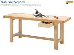 ETABLIS FRANCOIS ÉTABLIS FRANÇOIS - MCN Etabli Mécanicien De Qualité Professionnelle Avec Largeur Plateau 700 Mm Et 2 Tiroirs -Outils Maison Magasin eTABLIS FRANcOIS MCN Etabli mecanicien de qualite profes 3