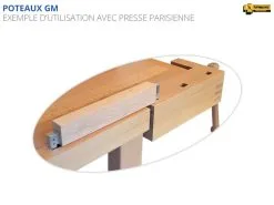 ETABLIS FRANCOIS ÉTABLIS FRANÇOIS - PM Paire De Poteaux De Serrage Petit Modèle ø15 Mm - Acier Galvanisé -Outils Maison Magasin eTABLIS FRANcOIS Poteaux de serrage o 15 mm La paire Pet 1