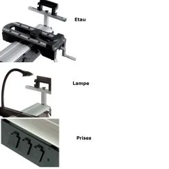 LEMAN - EST290 - Stand/ Établi Portatif Avec Prises, étau Et Lampe -Outils Maison Magasin leman stand est290 1414363781